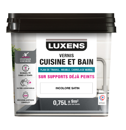 Vernis Cuisine et bain, LUXENS, incolore satiné, 0.75 l