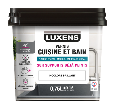 Vernis Cuisine et bain, LUXENS, incolore brillant, 0.75 l