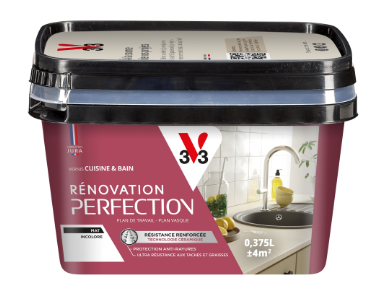 Vernis Rénovation cuisine et bain, V33, incolore mat, 0.375 l