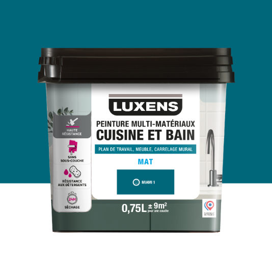 Peinture carrelage, meuble, crédence miami 1 mat LUXENS Cuisine et bain 0.75L