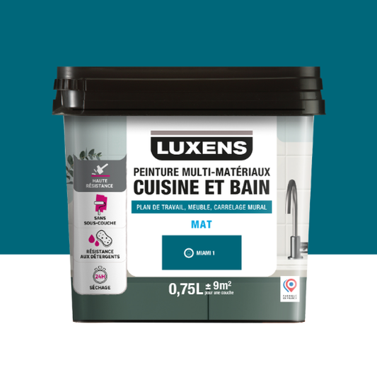 Peinture carrelage, meuble, crédence miami 1 mat LUXENS Cuisine et bain 0.75L