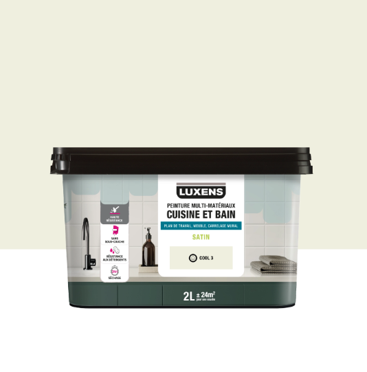 Peinture carrelage, meuble, crédence cool 3 satin LUXENS Cuisine et bain 2L