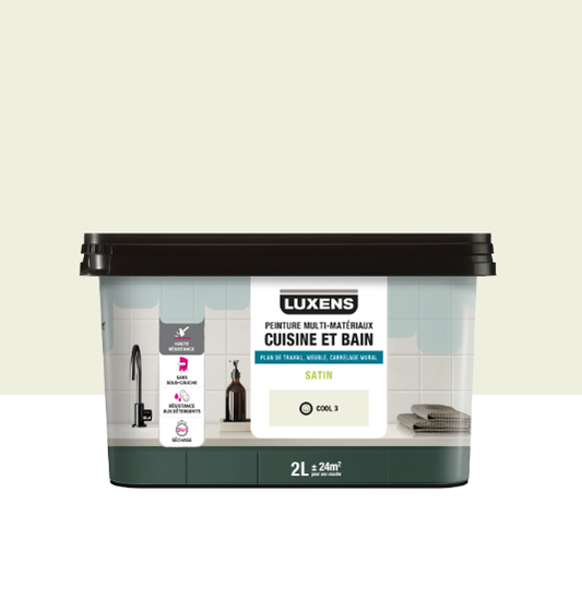 Peinture carrelage, meuble, crédence cool 3 satin LUXENS Cuisine et bain 2L