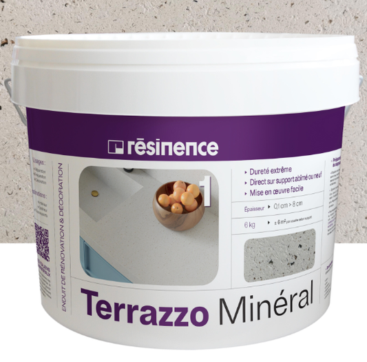 Enduit décoratif Terrazzo minéral RÉSINENCE, terrazzo, 6 kg
