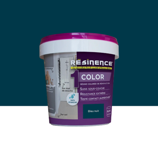 Résine colorée évier color RESINENCE, bleu nuit satiné, 0.25 l