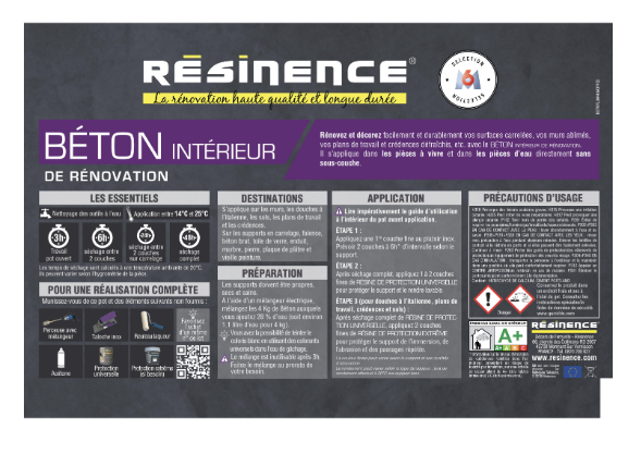 Enduit Béton RESINENCE, Gris galet 4kg
