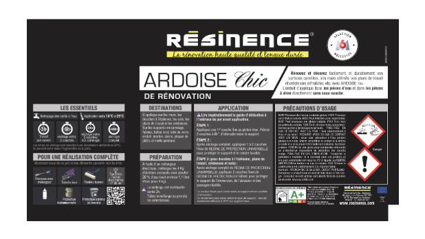 Enduit Ardoise chic RÉSINENCE, noir, 4 Kg