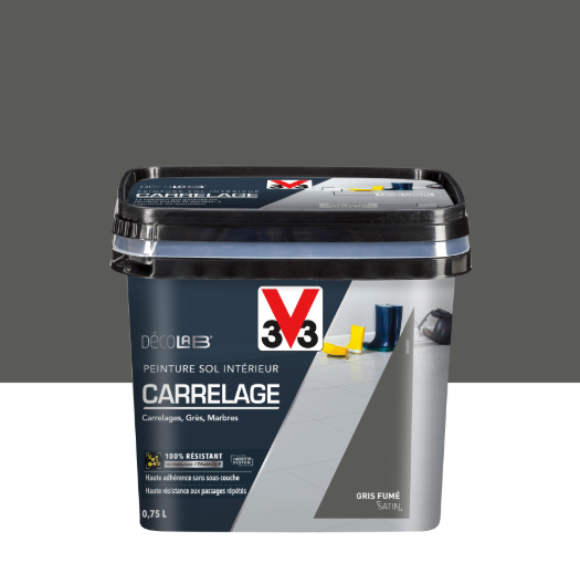 Peinture sol, carrelage Décolab® V33, gris fumé satiné, 0.75L