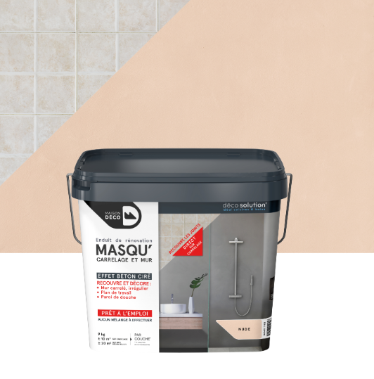 Enduit décoratif Masqu'carrelage béton MAISON DECO, nude, 9 kg