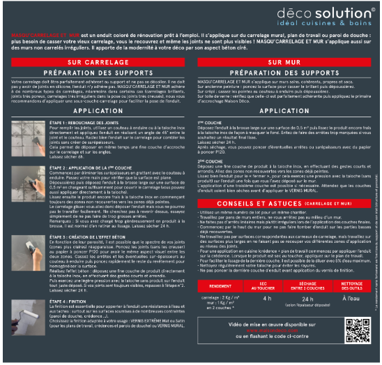 Enduit décoratif Masqu'carrelage béton MAISON DECO, nude, 9 kg