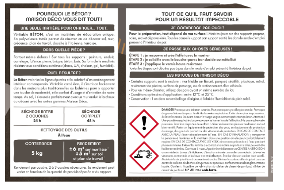 Enduit décoratif Le béton MAISON DECO, fer, 5kg