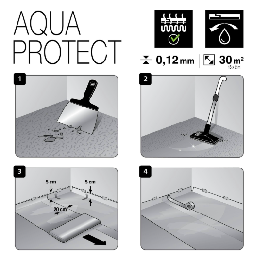 Film pare vapeur sol stratifié Ep.0.12 mm, 30 m²