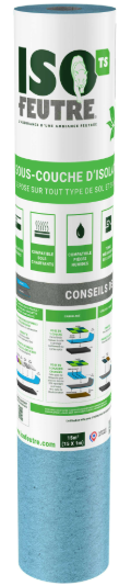 Sous-couche sol, Isofeutre universelle (tous supports) Ep.1 mm, 15 m²