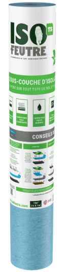 Sous-couche sol, Isofeutre universelle (tous supports) Ep.1 mm, 8 m²