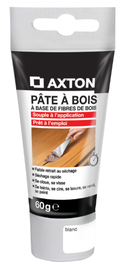 Pâte à bois AXTON, blanc, 60 g