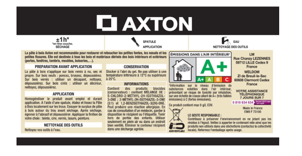 Pâte à bois AXTON pin 60 g