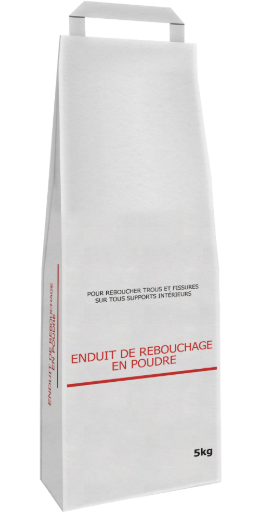 Enduit de rebouchage en poudre blanc 5 kg