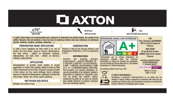 Pâte à bois AXTON chêne clair 250 g