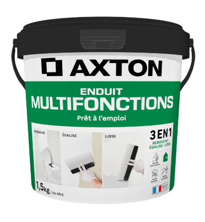Enduit multifonction en pâte Prêt à l'emploi AXTON blanc 1.5 kg