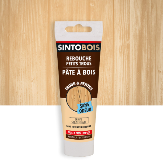 Pâte à bois Petits trous SINTO chêne clair 80 g