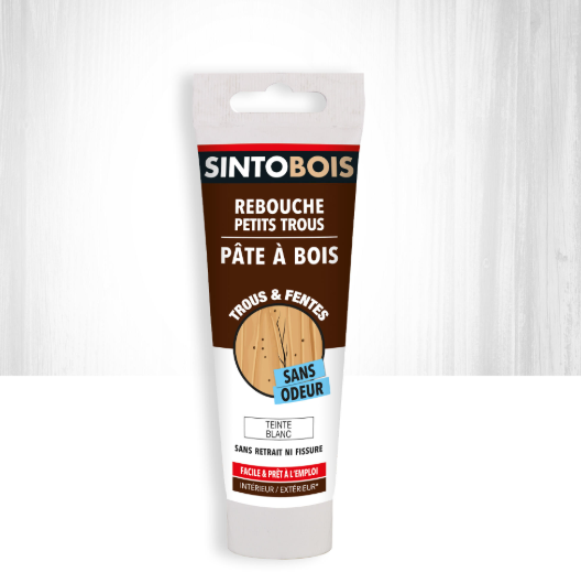 Pâte à bois Petits trous SINTO blanc 80 g