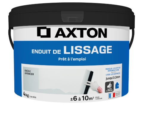 Enduit de lissage en pâte Prêt à l'emploi AXTON blanc 4 kg