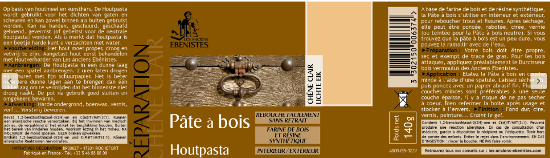 Pâte à bois LES ANCIENS EBENISTES