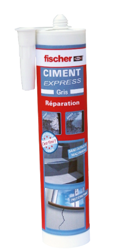 Cartouche Ciment Express 310ml - Gris - Fischer