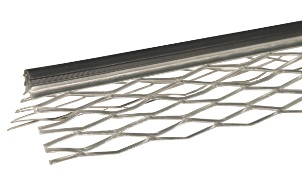 Profil d'angle pour enduit PVC gris, 3 ml