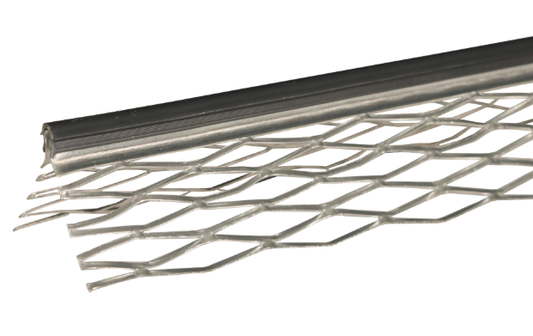 Profil d'angle pour enduit PVC gris, 3 ml