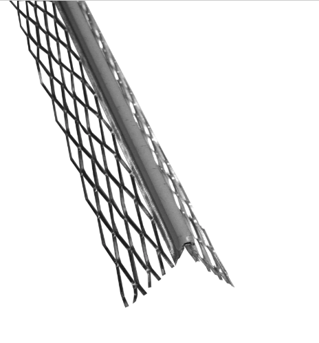 Profil d'angle pour enduit PVC gris, 3 ml