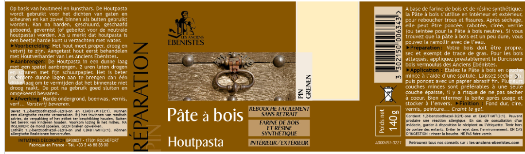 Pâte à bois LES ANCIENS EBENISTES
