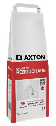 Enduit de rebouchage en poudre , AXTON blanc 5 kg
