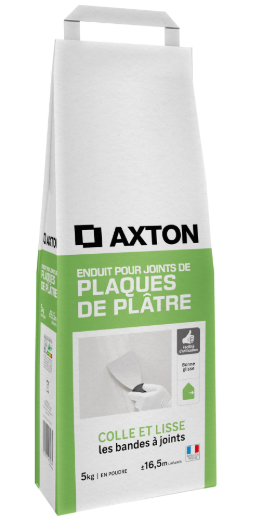 Enduit pour bande à joint en poudre , AXTON blanc 5 kg
