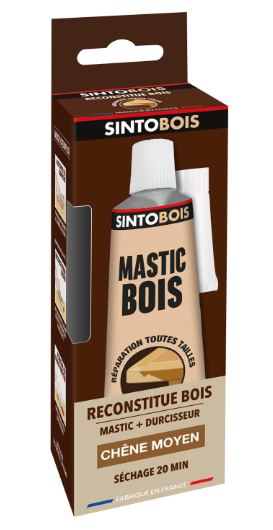 Mastic Sintobois angles & gros trous SINTO chêne moyen 68 g