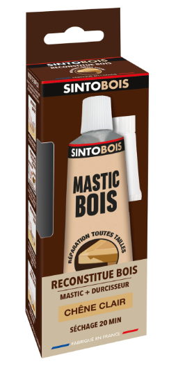 Mastic Sintobois angles & gros trous SINTO chêne clair 68 g