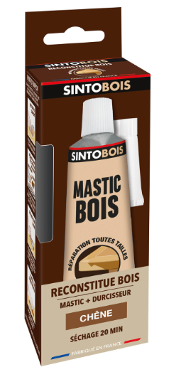 Mastic Sintobois angles & gros trous SINTO chêne 68 g