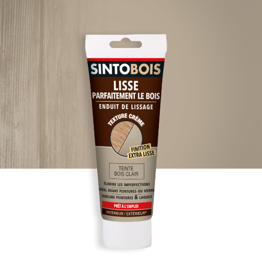 Enduit de lissage en pâte SINTO bois clair 250 g