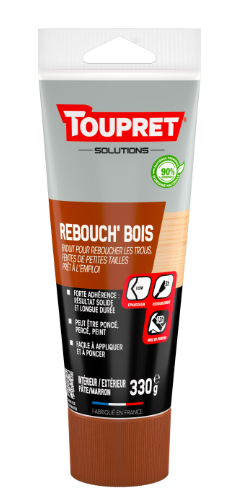 Enduit de rebouchage pâte Rebouch' bois TOUPRET 330 g