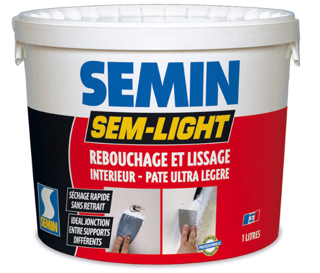 Enduit de rebouchage allégé SEMIN, 0.25 kg