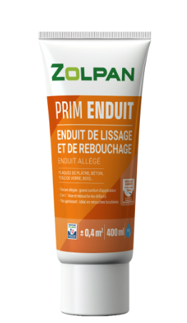 Enduit de rebouchage et lissage en pâte allégée ZOLPAN blanc 400 ml