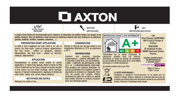 Pâte à bois AXTON neutre 500 g