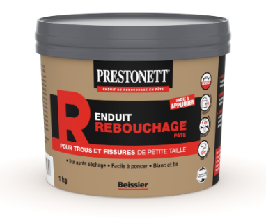 Enduit de rebouchage en pâte R PRESTONETT blanc 1 kg