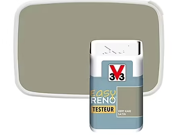Testeur peinture de rénovation multi-supports V33 Easy Reno vert kaki satin 50ml
