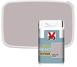 Testeur peinture de rénovation multi-supports V33 Easy Reno gris lune satin 50ml