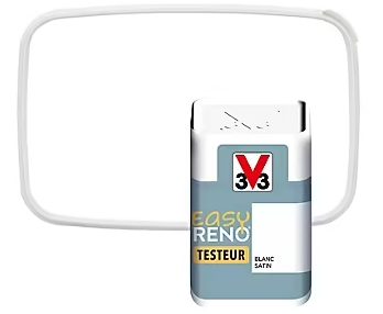 Testeur peinture de rénovation multi-supports V33 Easy Reno blanc satin 50ml