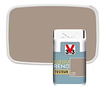 Testeur peinture de rénovation multi-supports V33 Easy Reno taupe satin 50ml