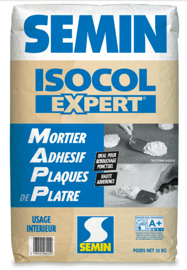 Mortier adhésif Isocol SEMIN, 25 kg