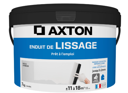 Enduit de lissage en pâte Prêt à l'emploi AXTON blanc 7 kg