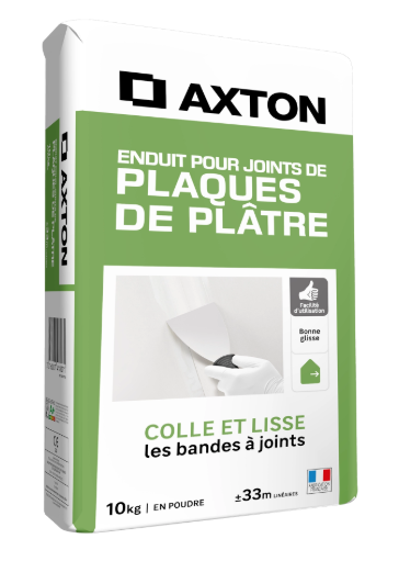 Enduit pour bande à joint en poudre , AXTON blanc 10 kg